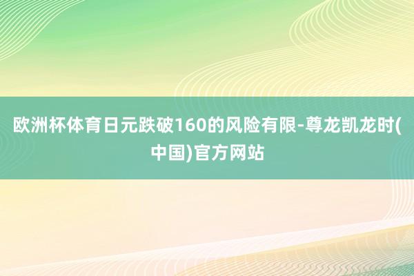 欧洲杯体育日元跌破160的风险有限-尊龙凯龙时(中国)官方网站