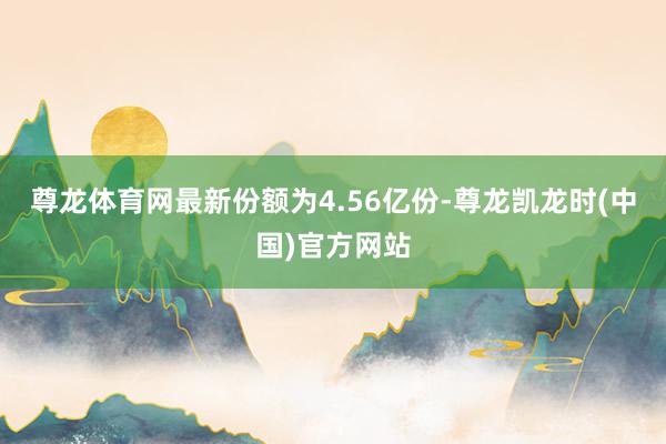 尊龙体育网最新份额为4.56亿份-尊龙凯龙时(中国)官方网站