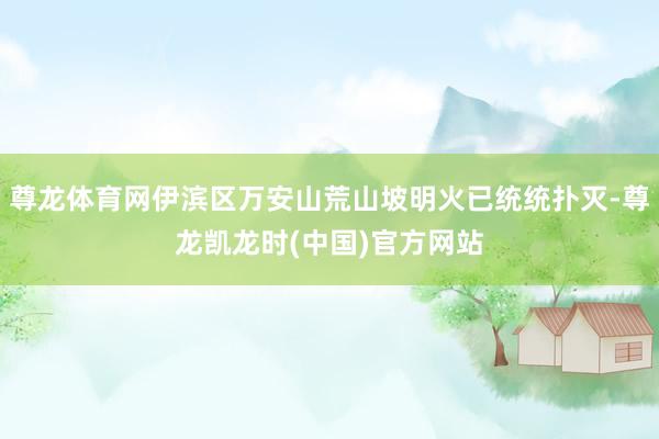 尊龙体育网伊滨区万安山荒山坡明火已统统扑灭-尊龙凯龙时(中国)官方网站