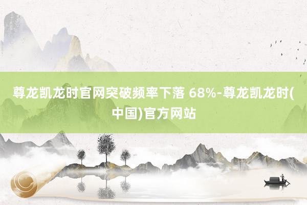 尊龙凯龙时官网突破频率下落 68%-尊龙凯龙时(中国)官方网站