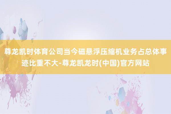 尊龙凯时体育公司当今磁悬浮压缩机业务占总体事迹比重不大-尊龙凯龙时(中国)官方网站