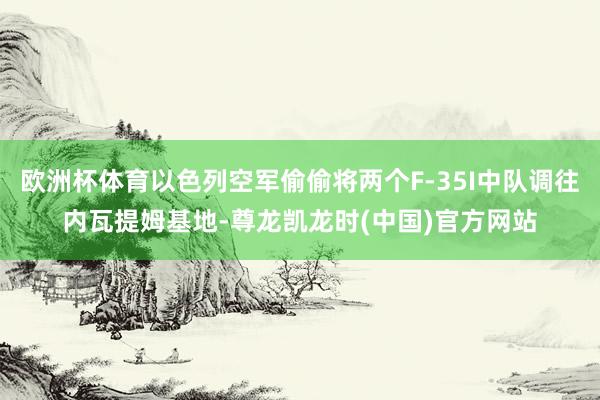 欧洲杯体育以色列空军偷偷将两个F-35I中队调往内瓦提姆基地-尊龙凯龙时(中国)官方网站