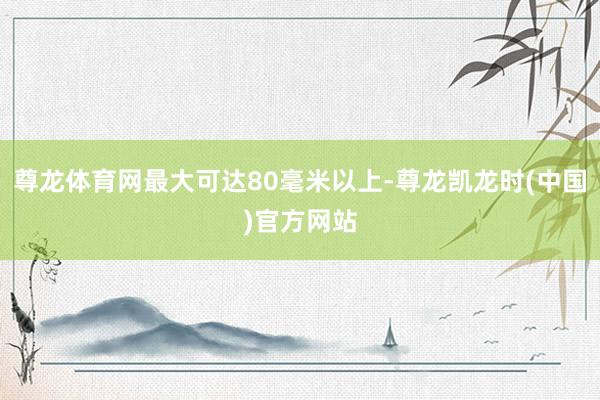 尊龙体育网最大可达80毫米以上-尊龙凯龙时(中国)官方网站