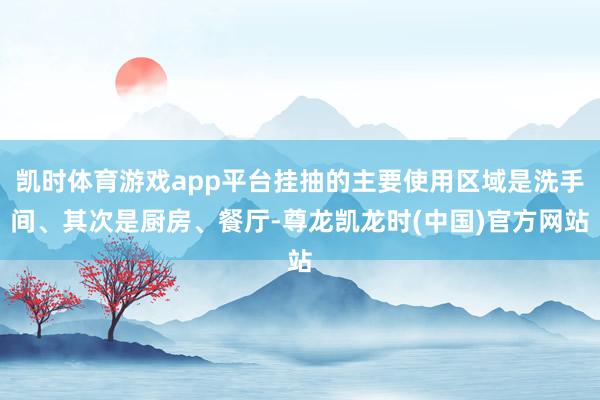 凯时体育游戏app平台挂抽的主要使用区域是洗手间、其次是厨房、餐厅-尊龙凯龙时(中国)官方网站