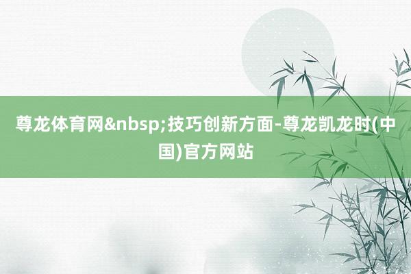 尊龙体育网&nbsp;　　技巧创新方面-尊龙凯龙时(中国)官方网站