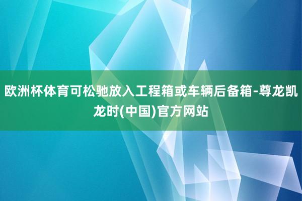 欧洲杯体育可松驰放入工程箱或车辆后备箱-尊龙凯龙时(中国)官方网站