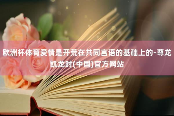 欧洲杯体育爱情是开荒在共同言语的基础上的-尊龙凯龙时(中国)官方网站