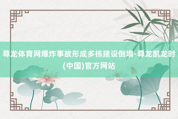 尊龙体育网爆炸事故形成多栋建设倒塌-尊龙凯龙时(中国)官方网站